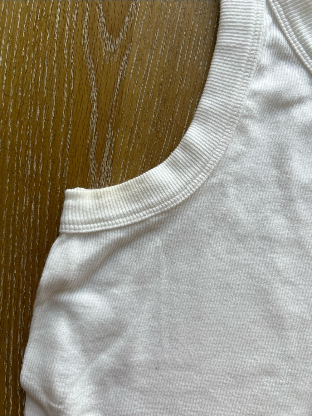LOFT White Ribbed Tank with Racerback Style - Picture 3 of 5